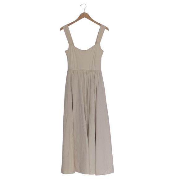 J. CREW Sweetheart Tank Dress with Poplin Skirt in Natural Size Medi… - Picture 2 of 7